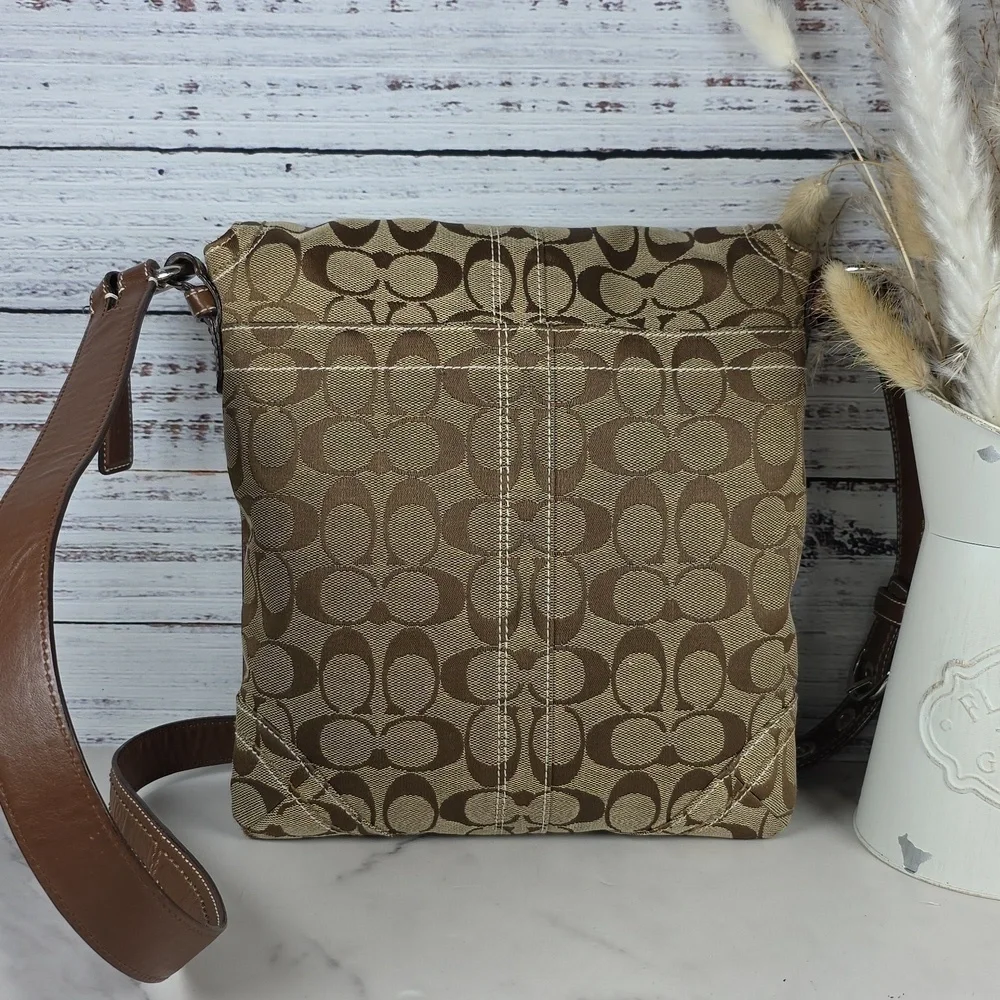 RARE COACH SOHO VINTAGE MESSENGER SHOULDER CROSSBODY BAG #10082 TAN BROWN SIGNAT
